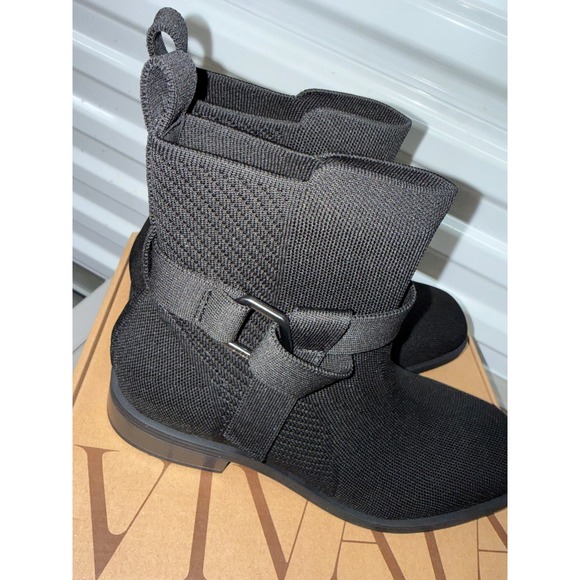 VIVAIA Square Toe Biker Boots Black size EU/39.5 US/8.5 - Picture 8 of 14